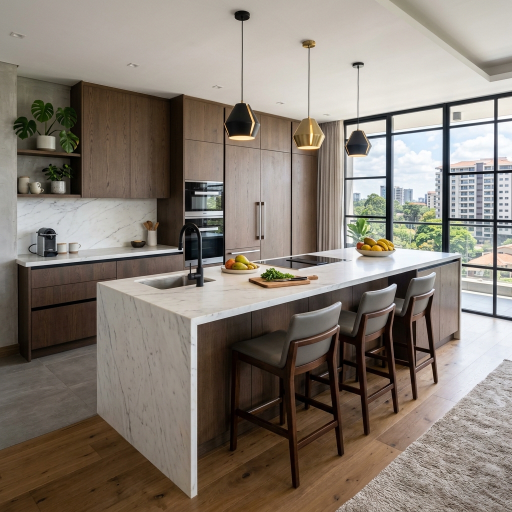 Modern open plan kitchen Kilimani