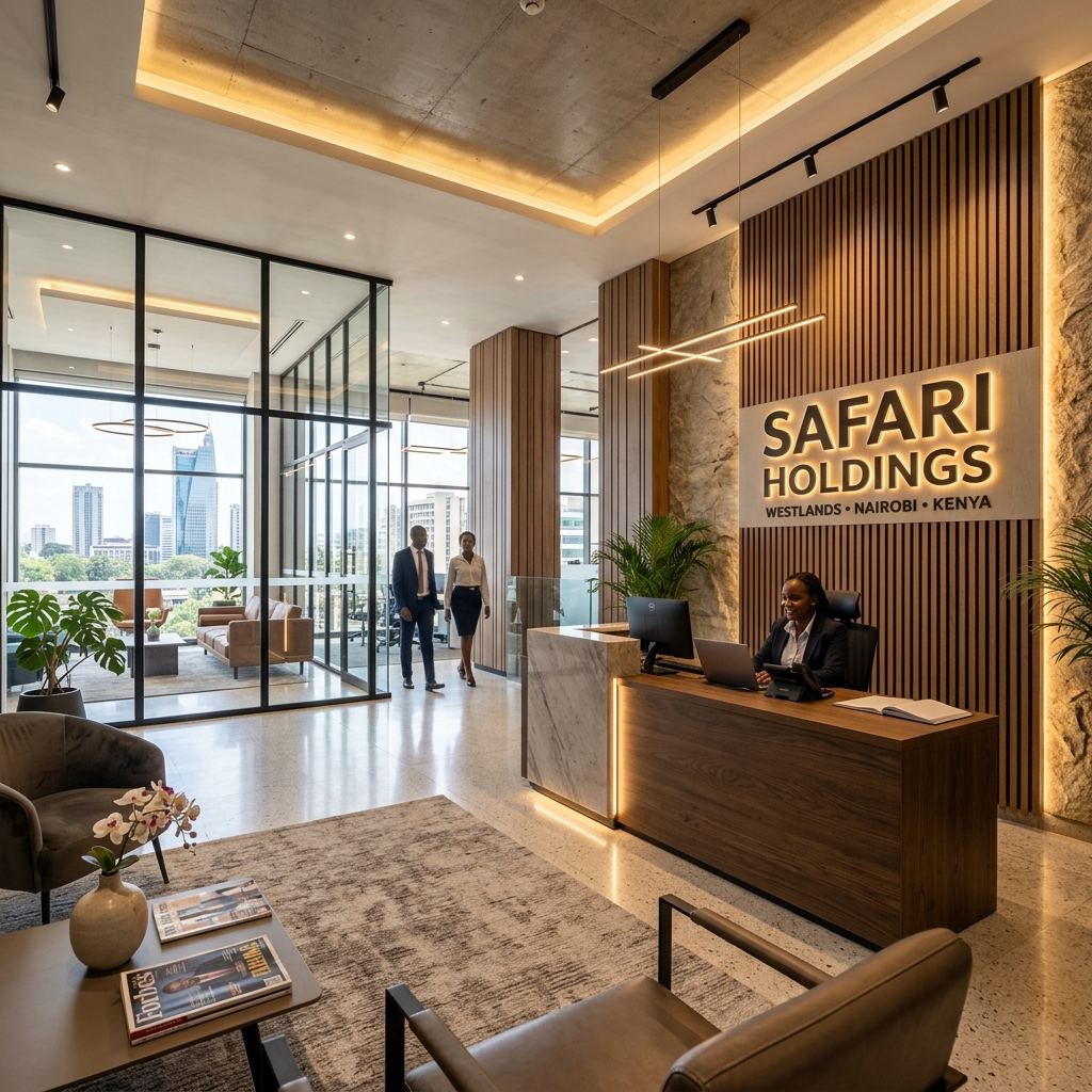 Corporate office reception design Westlands